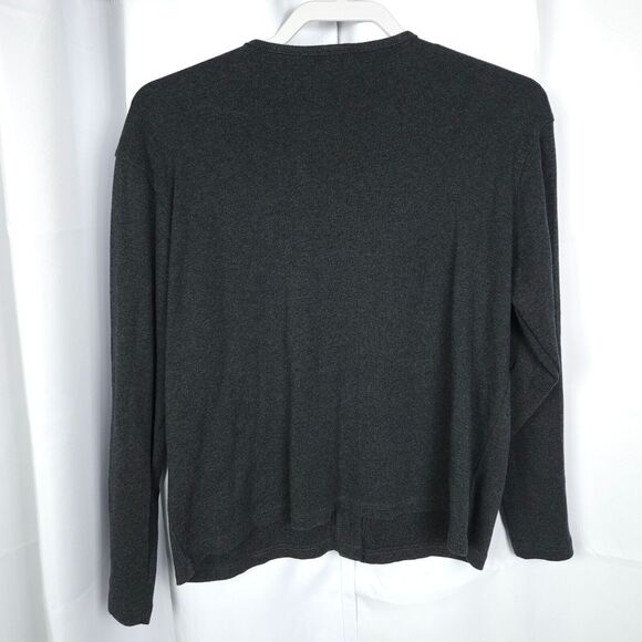 Talbots Womens Medium Gray Floral Rose Flower Embroidery Cardigan Sweater - Picture 3 of 7